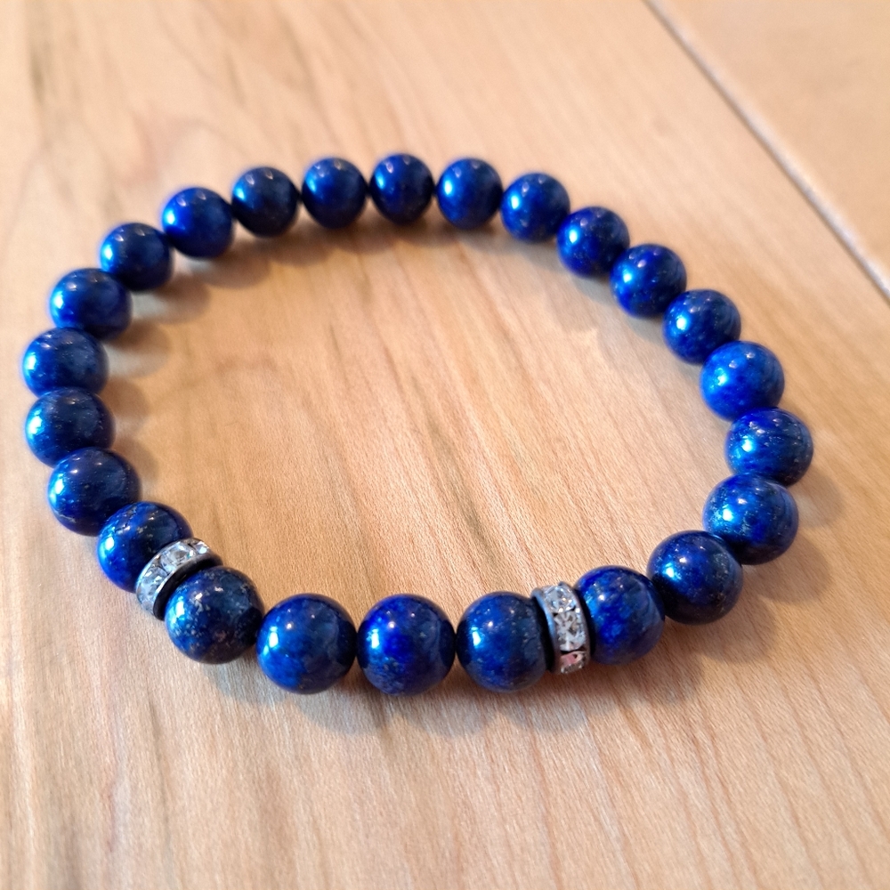 SODALITE & RHINESONE BRACELET